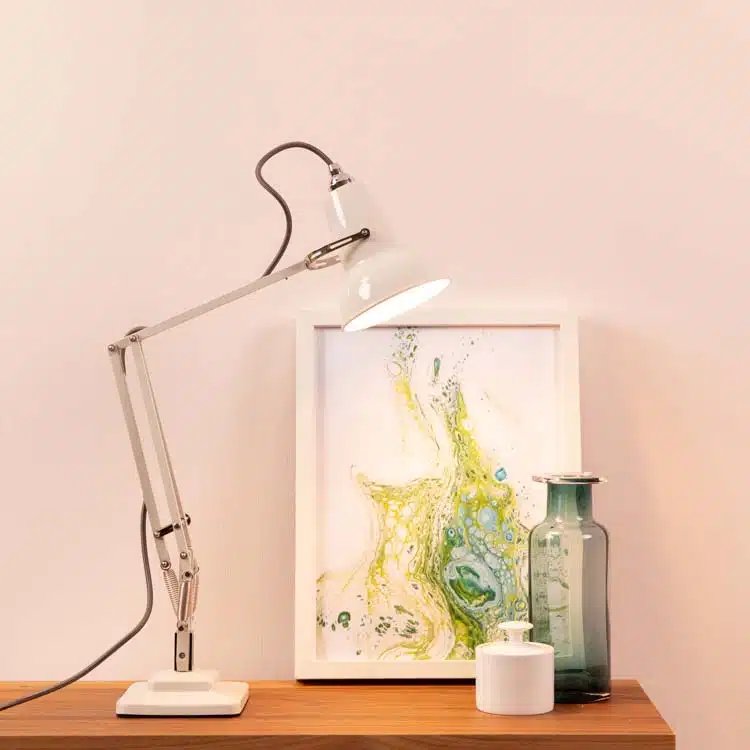 anglepoise Original 1227 Mini Desk Lamp Linen White