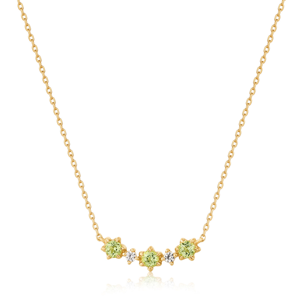 ania haie 14kt Gold Peridot and White Sapphire Necklace