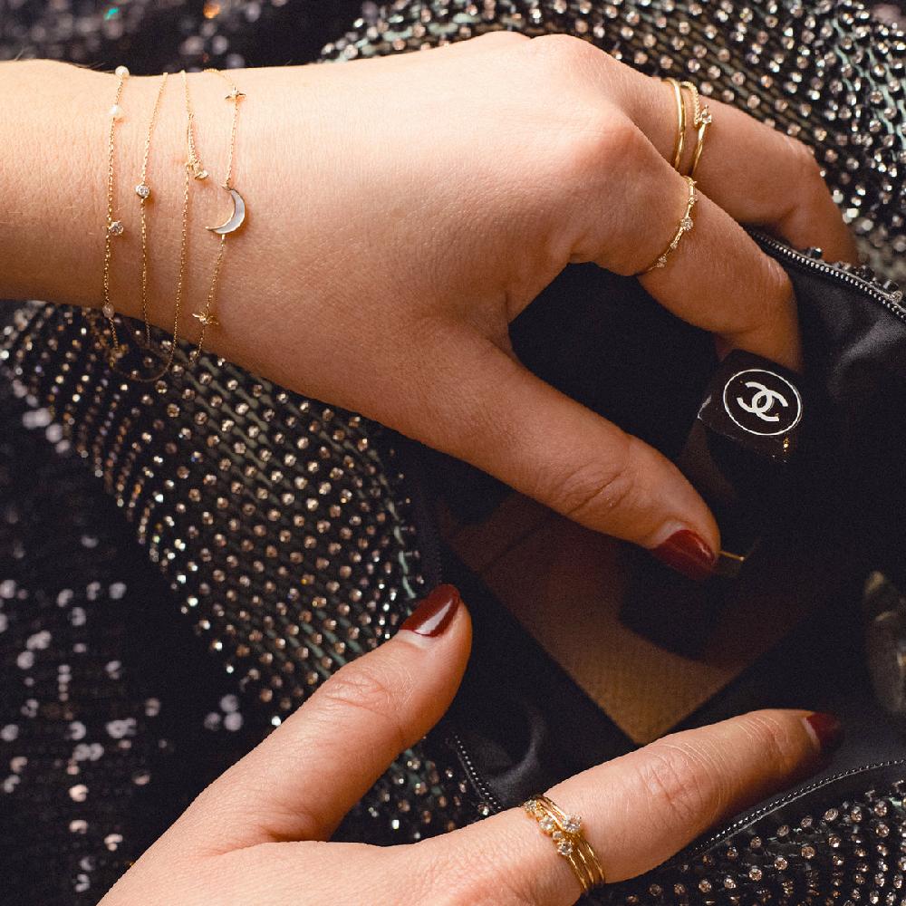 Ania Haie 14kt Gold Single Natural Diamond Bracelet