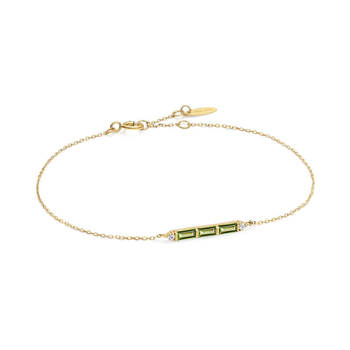 ania haie 14kt Gold Tourmaline and White Sapphire Bar Bracelet