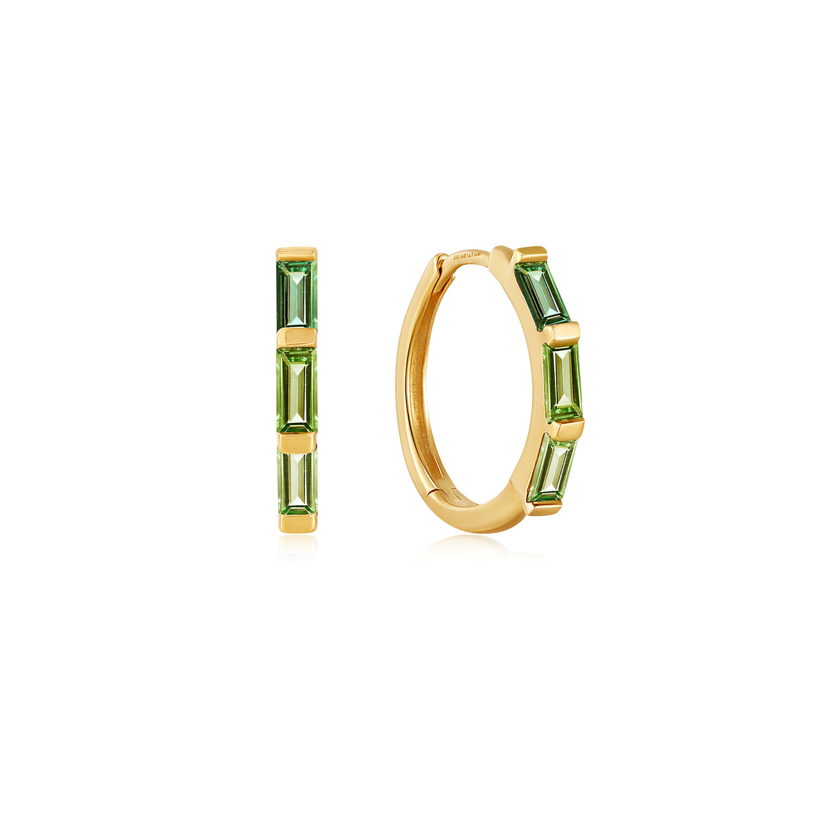 ania haie 14kt Gold Tourmaline Huggie Hoop Earrings