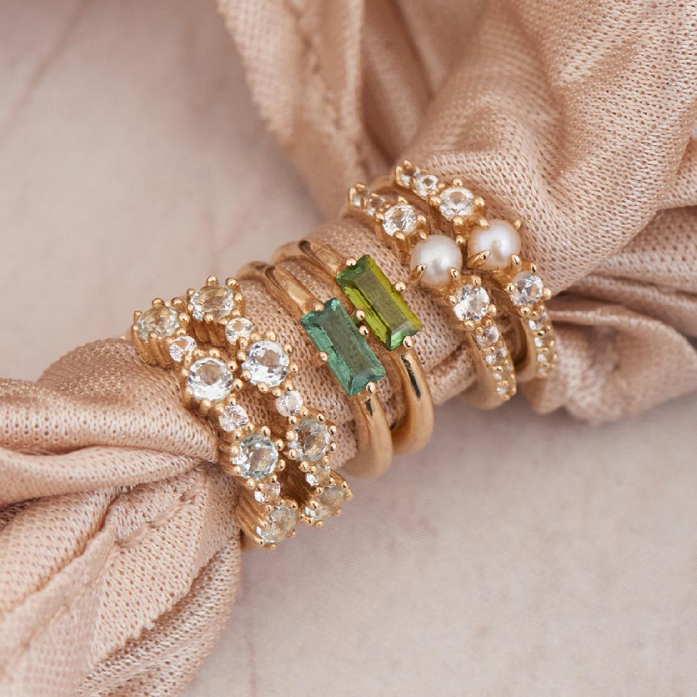 Ania Haie 14kt Gold White Sapphire And Blue Topaz Huggie Hoop Earrings