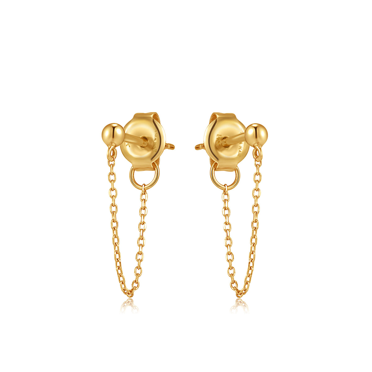 ania haie 14kt Gold Chain Drop Stud Earrings