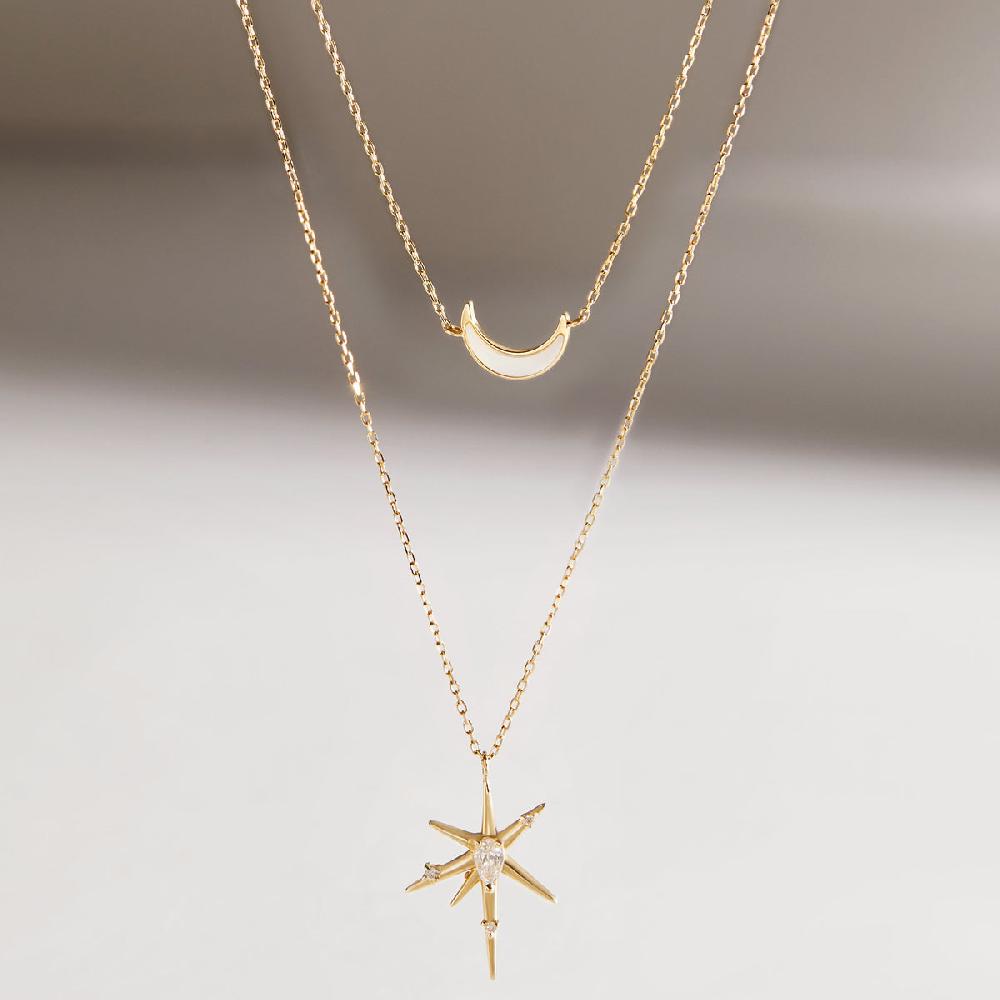 Ania Haie 14kt Gold Diamond Star Pendant Necklace
