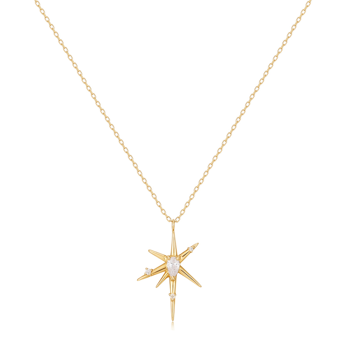ania haie 14kt Gold Diamond Star Pendant Necklace