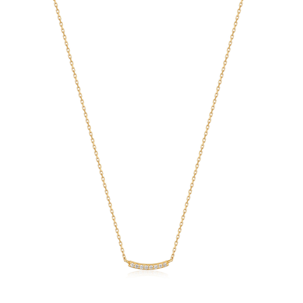 ania haie 14kt Gold Magma Curve Diamond Necklace