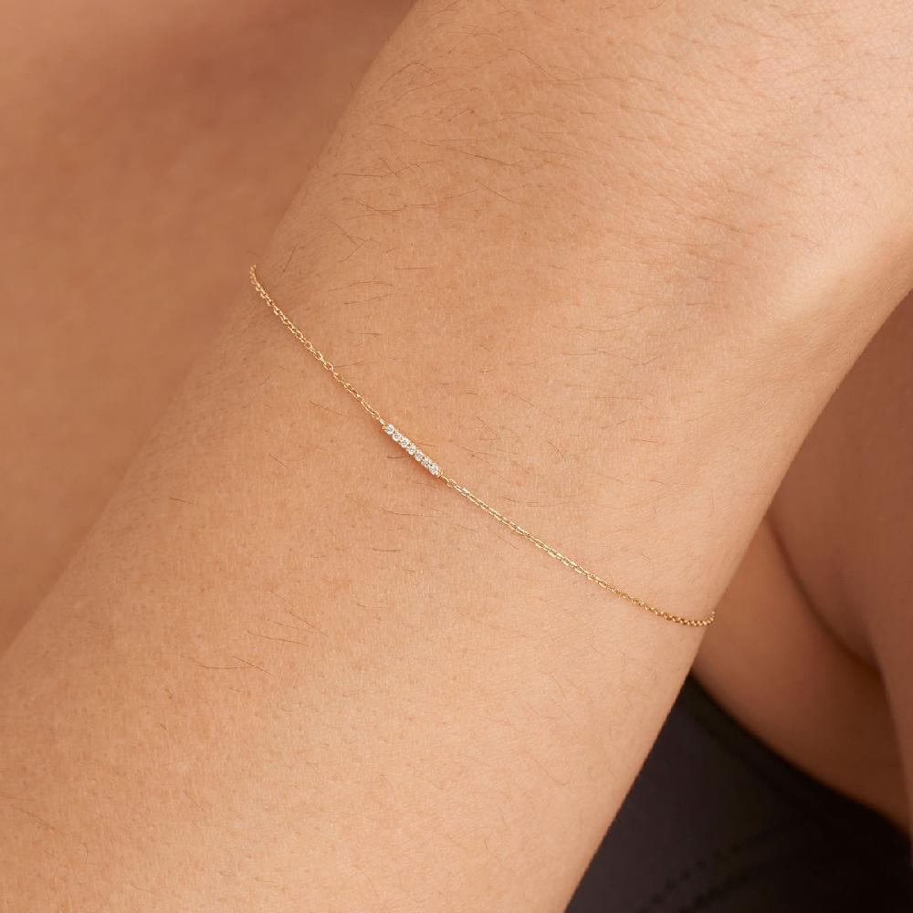 Ania Haie 14kt Gold Magma Diamond Bar Bracelet