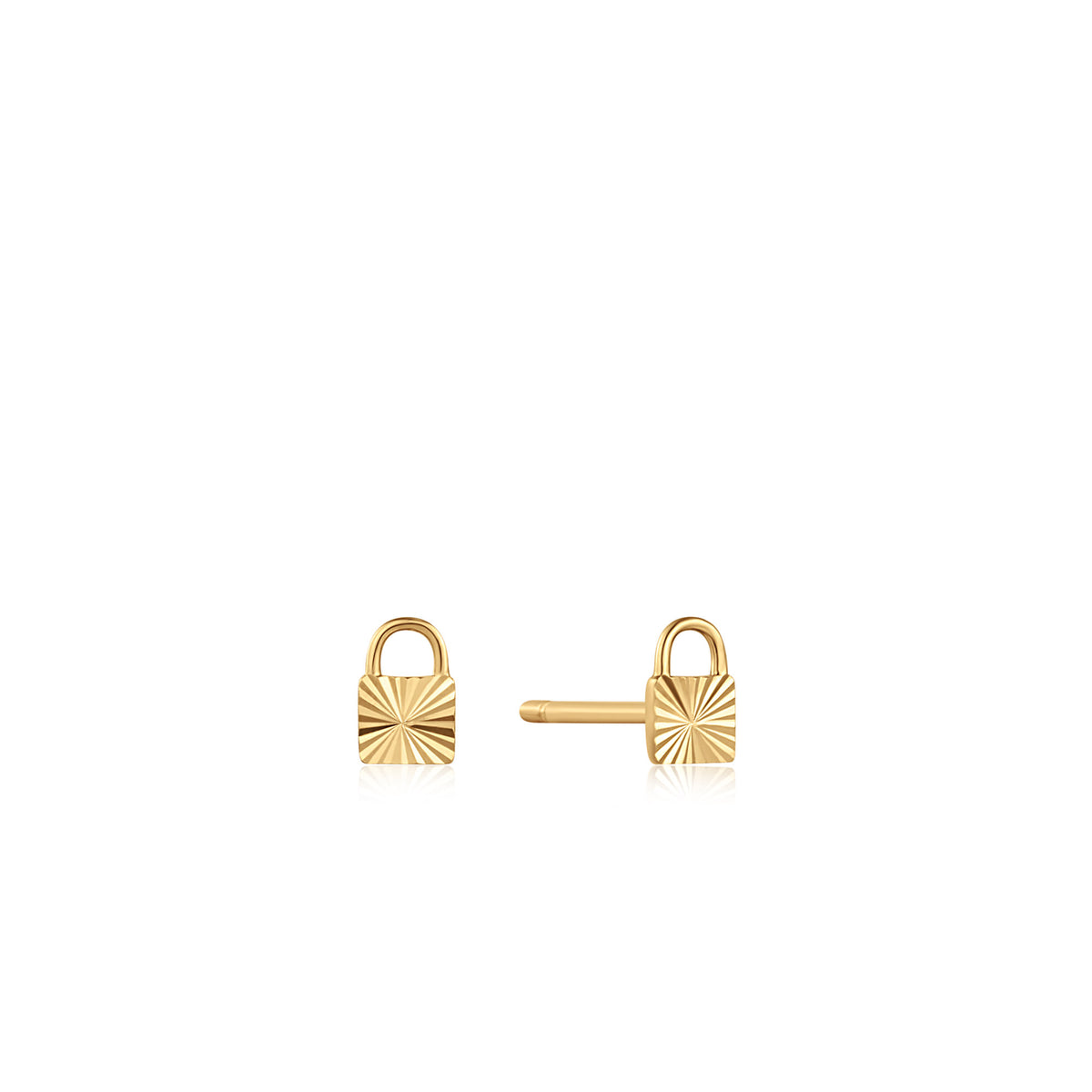 ania haie 14kt Gold Padlock Stud Earrings