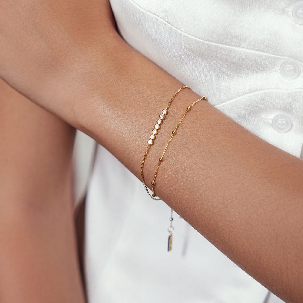 Ania Haie Gold Beaded Chain Bracelet