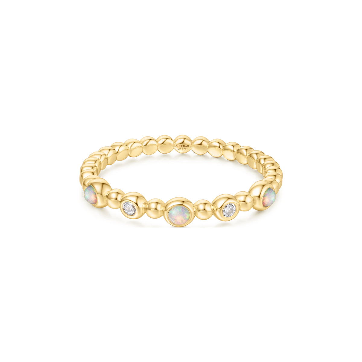 ania haie Gold Bezel Kyoto Opal Beaded Ring