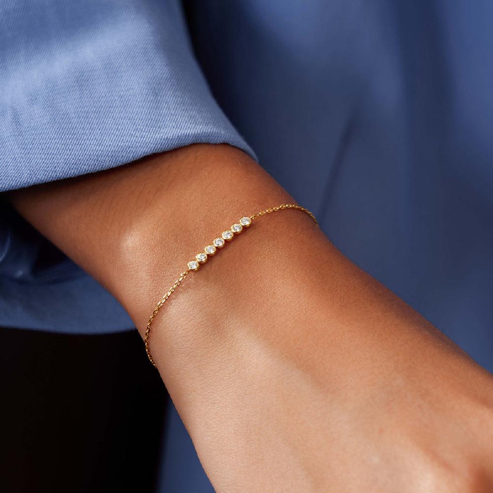 Ania Haie Gold Bezel Set Bracelet