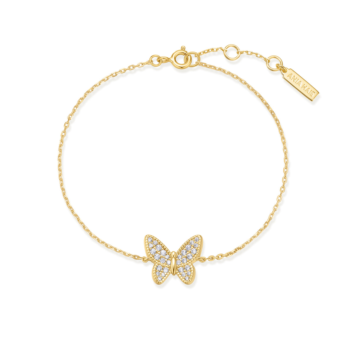 Ania Haie Gold Butterfly Pavé Bracelet