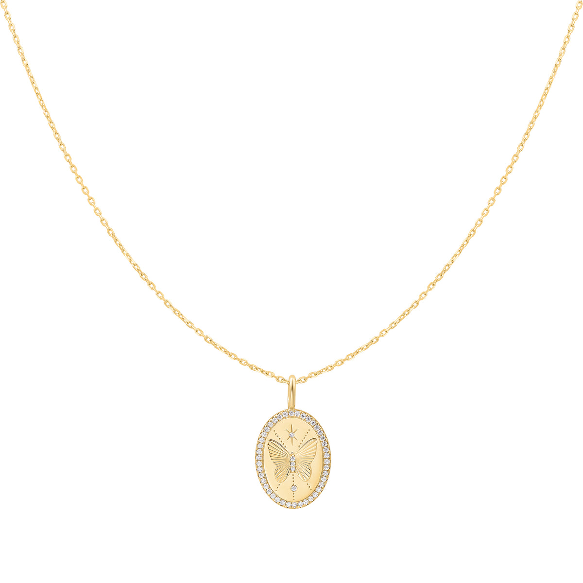 ania haie Gold Butterfly Pendant Necklace