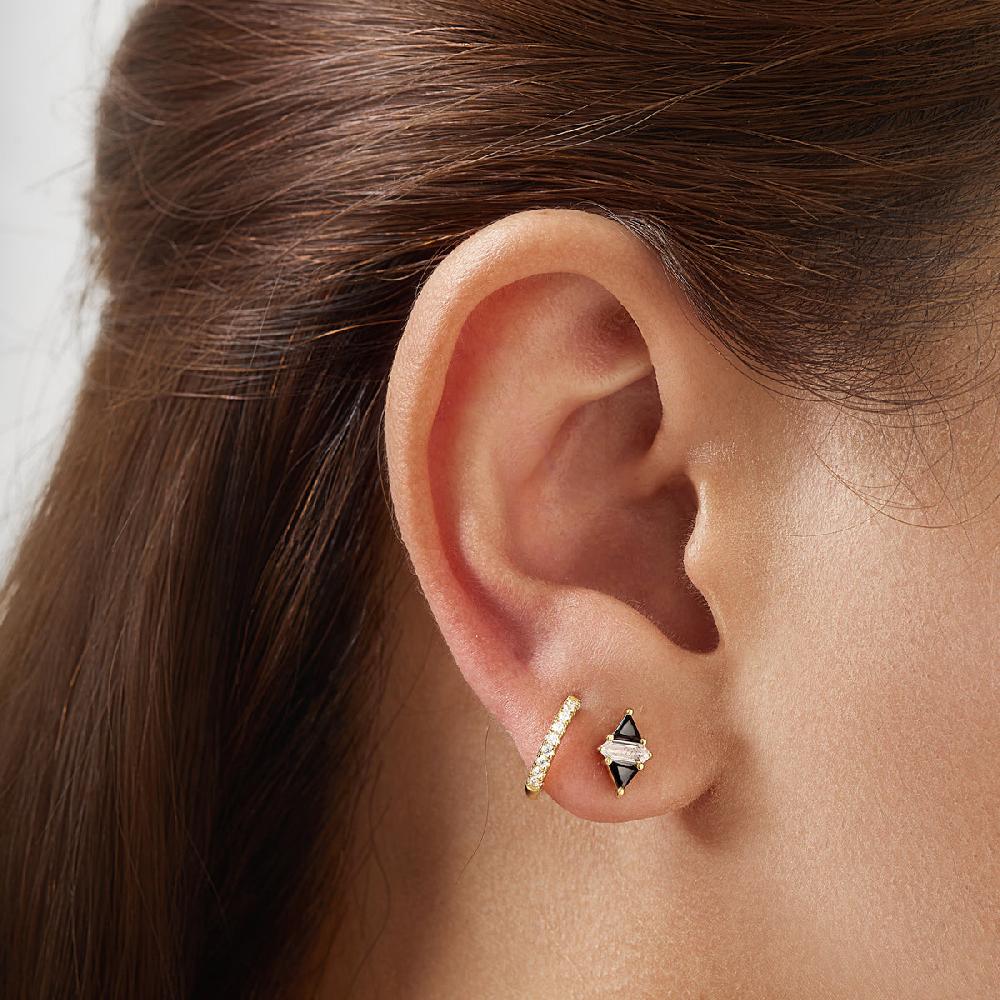 Ania Haie Gold Classic Pavé Huggies