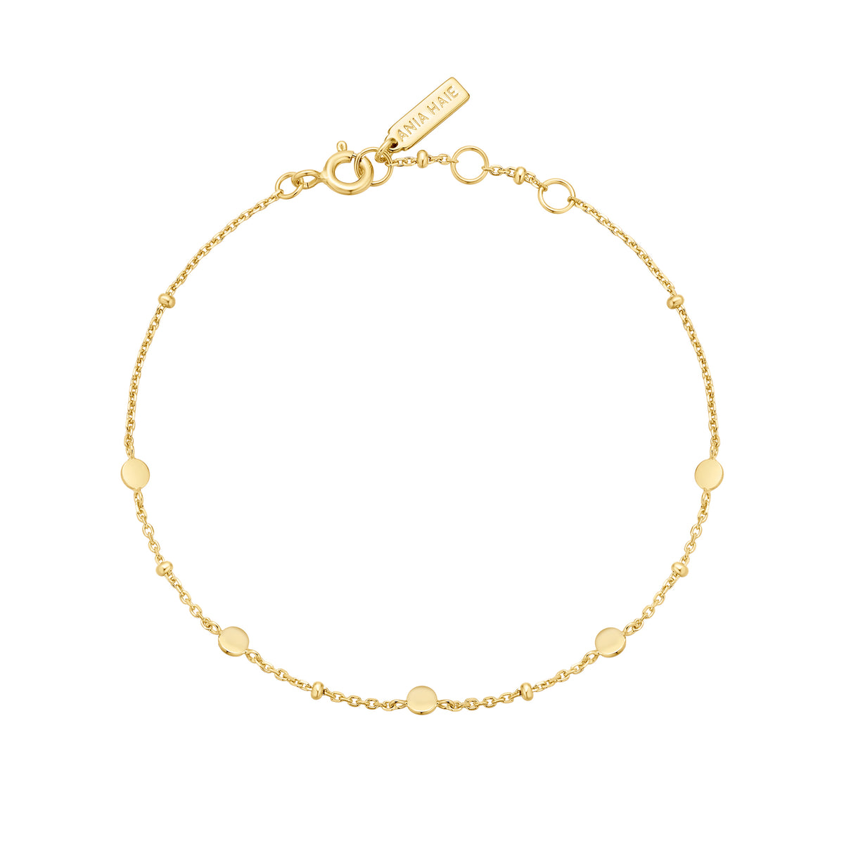 Ania Haie Gold Disc Station Bracelet