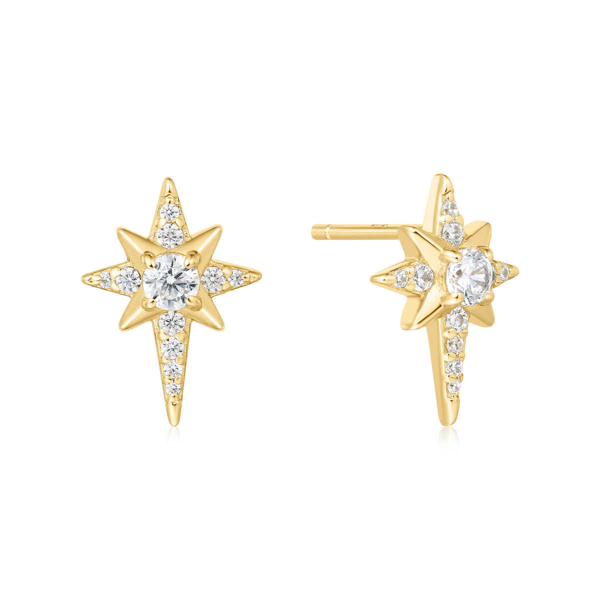 ania haie Gold Eight-Pointed Star Stud Earrings
