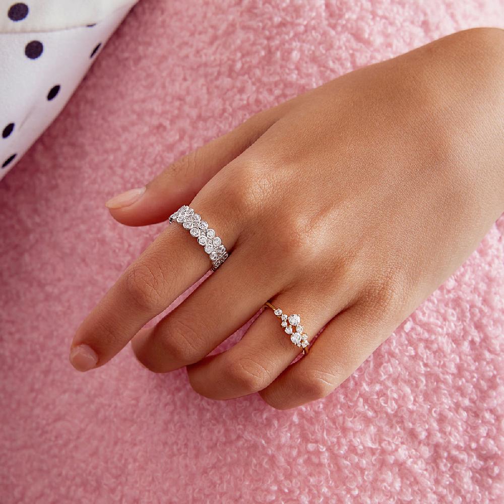 Ania Haie Gold Flower Cluster Pavé Ring