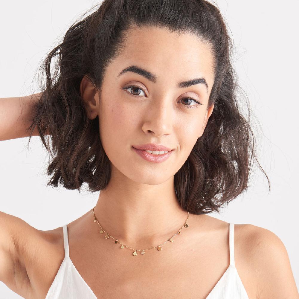 Ania Haie Gold Geometry Mixed Discs Necklace