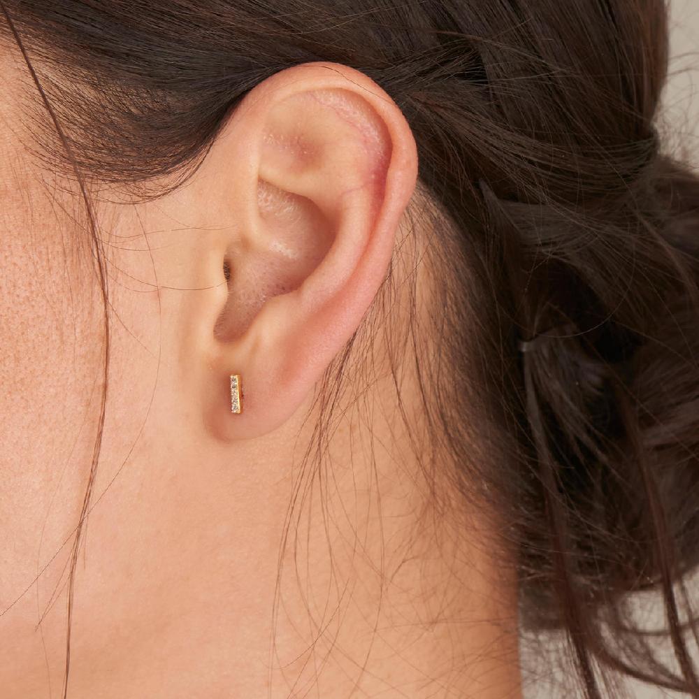 Ania Haie Gold Glam Bar Stud Earrings