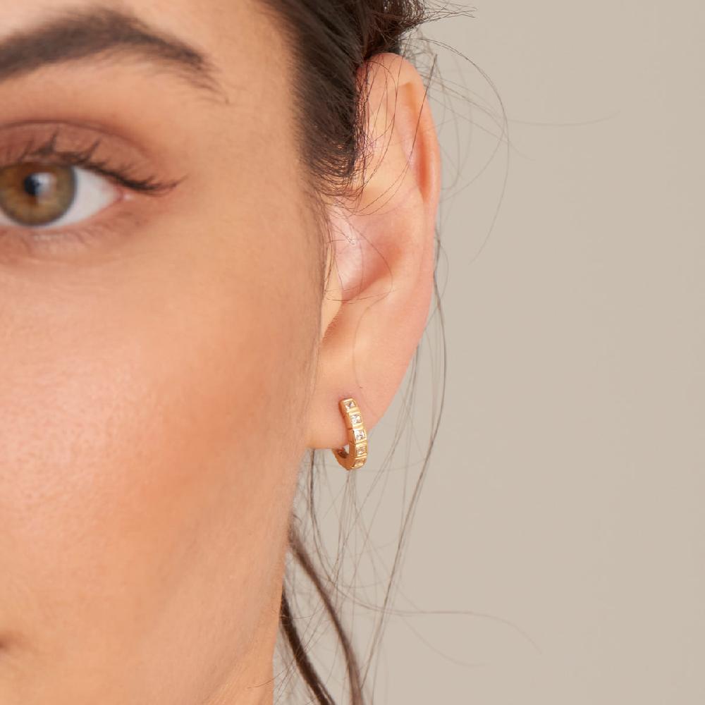Ania Haie Gold Glam Huggie Hoop Earrings
