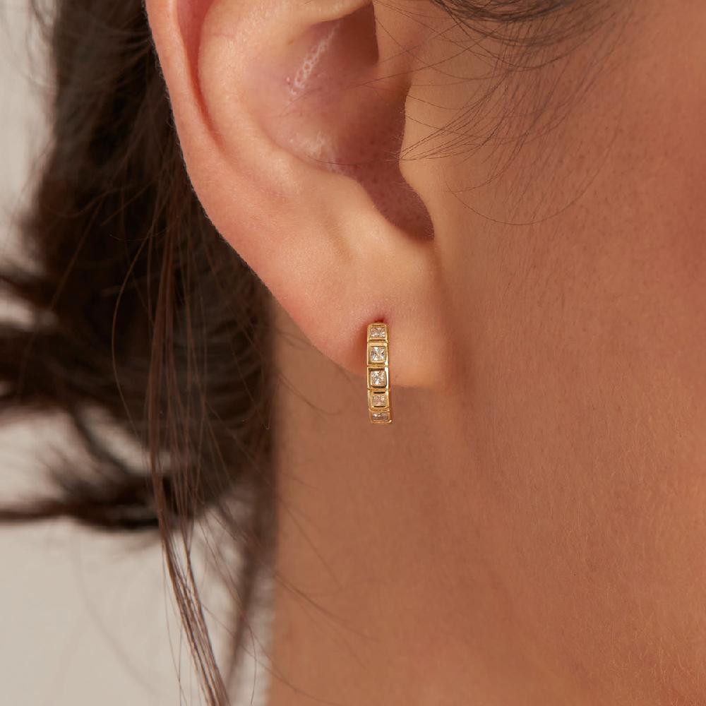 Ania Haie Gold Glam Huggie Hoop Earrings
