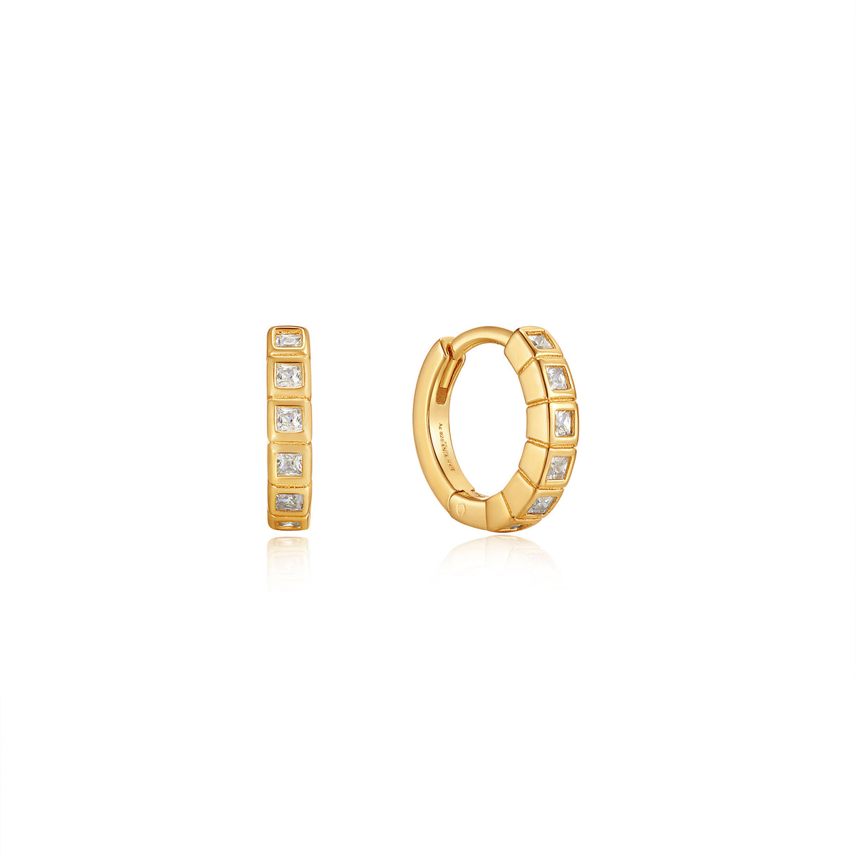 ania haie Gold Glam Huggie Hoop Earrings
