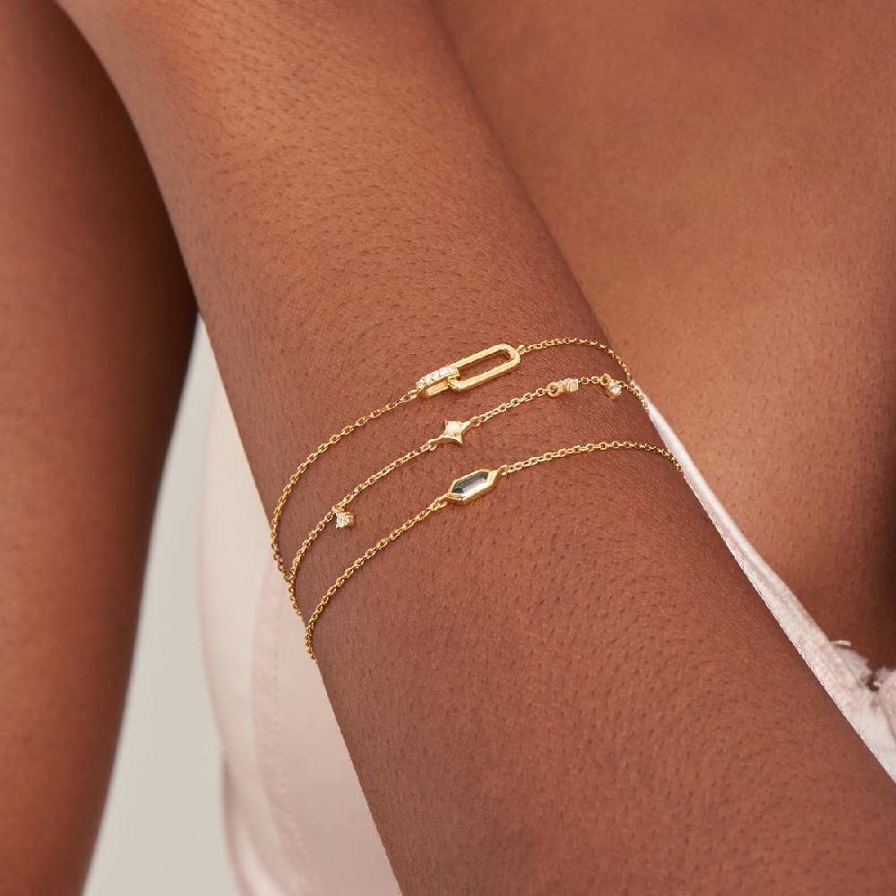 Ania Haie Gold Glam Interlock Bracelet