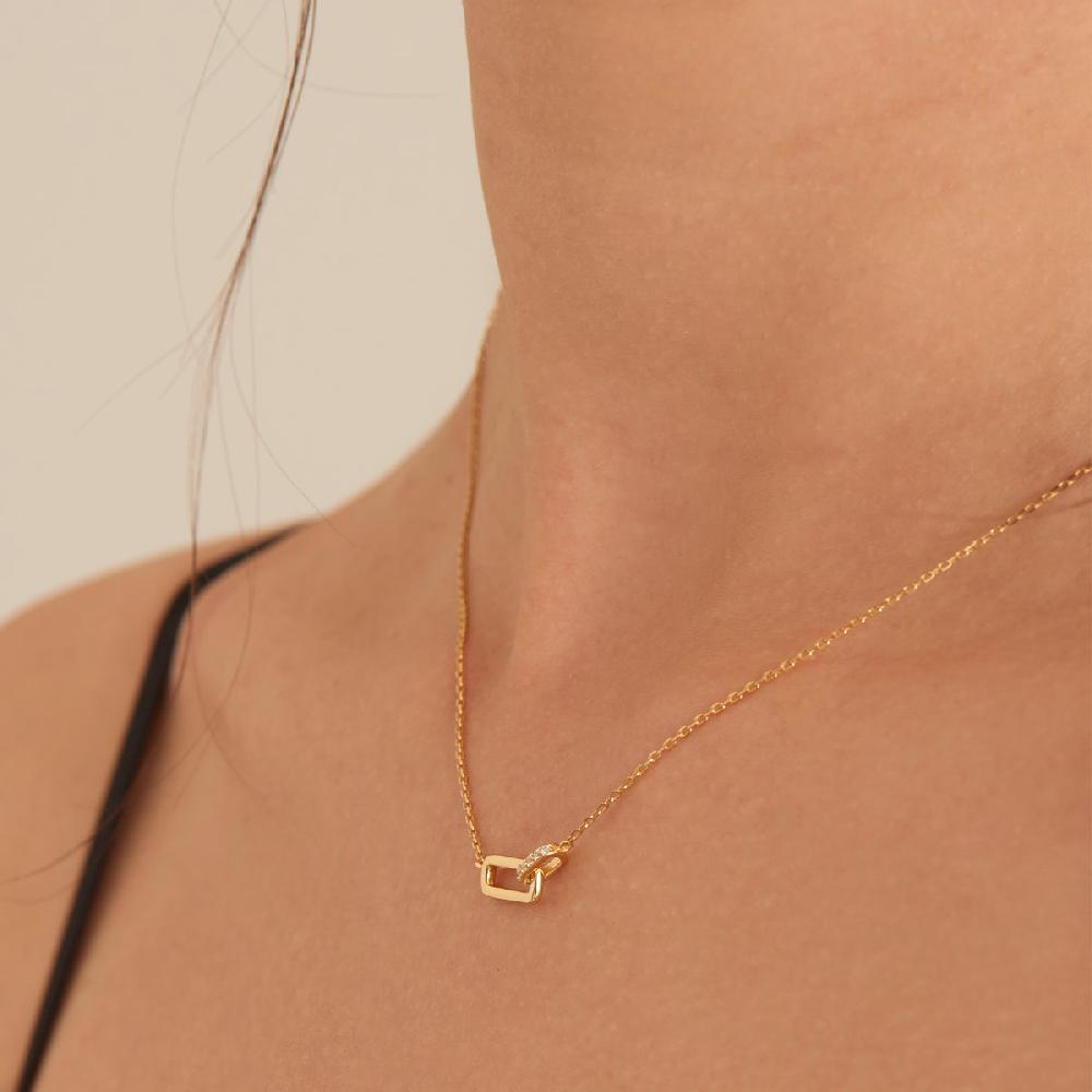 Ania Haie Gold Glam Interlock Necklace