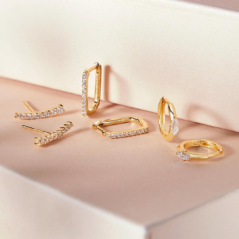 Ania Haie Gold Glam Oval Hoop Earrings