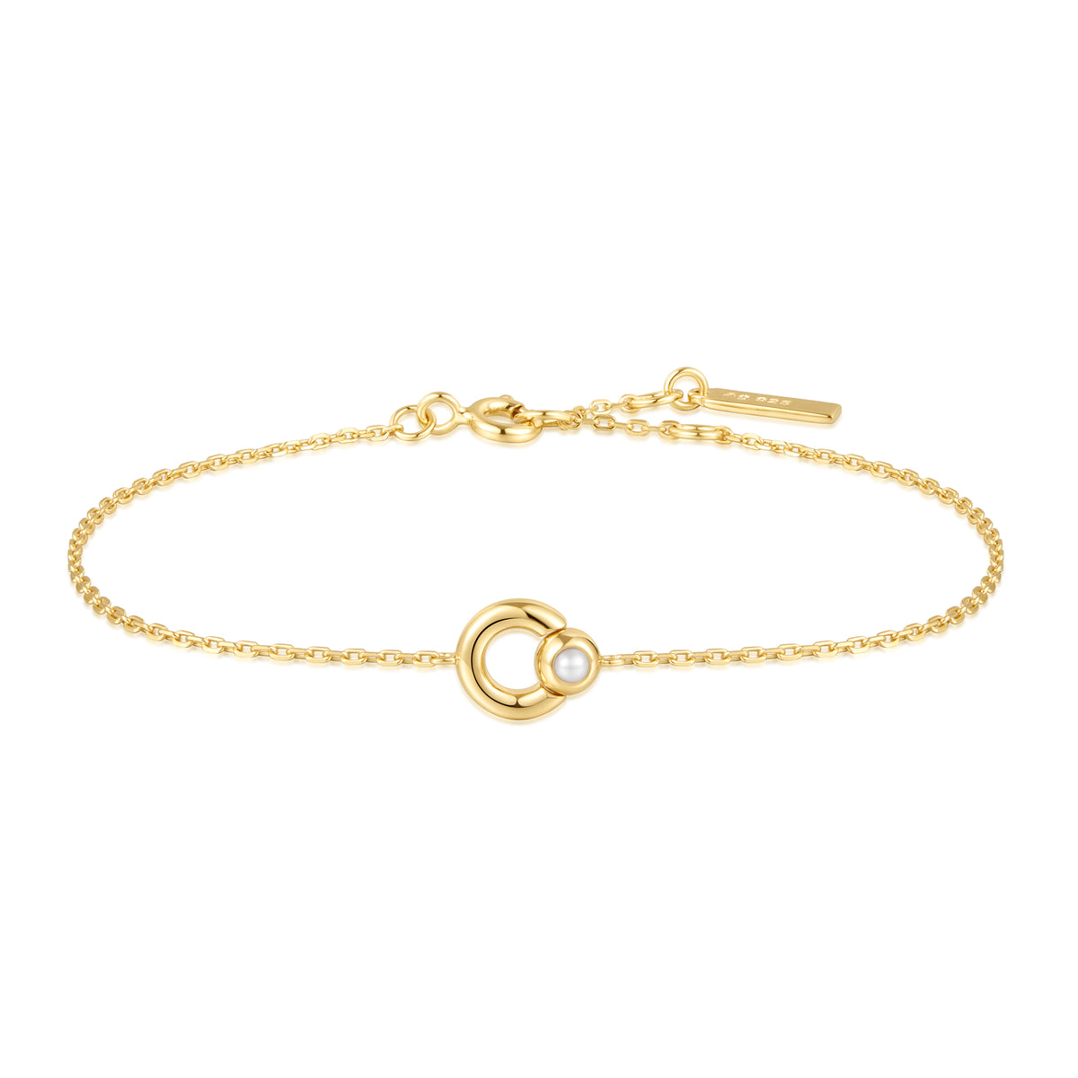 ania haie Gold Hoop Freshwater Pearl Bracelet
