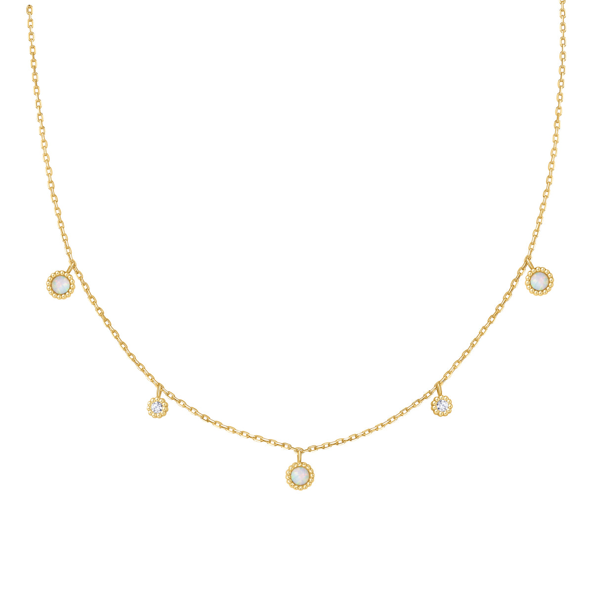 ania haie Gold Kyoto Opal Station Necklace