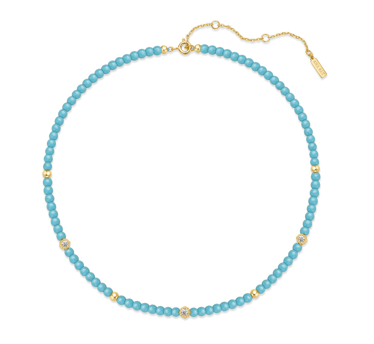 ania haie Gold Lab Created Turquoise Necklace