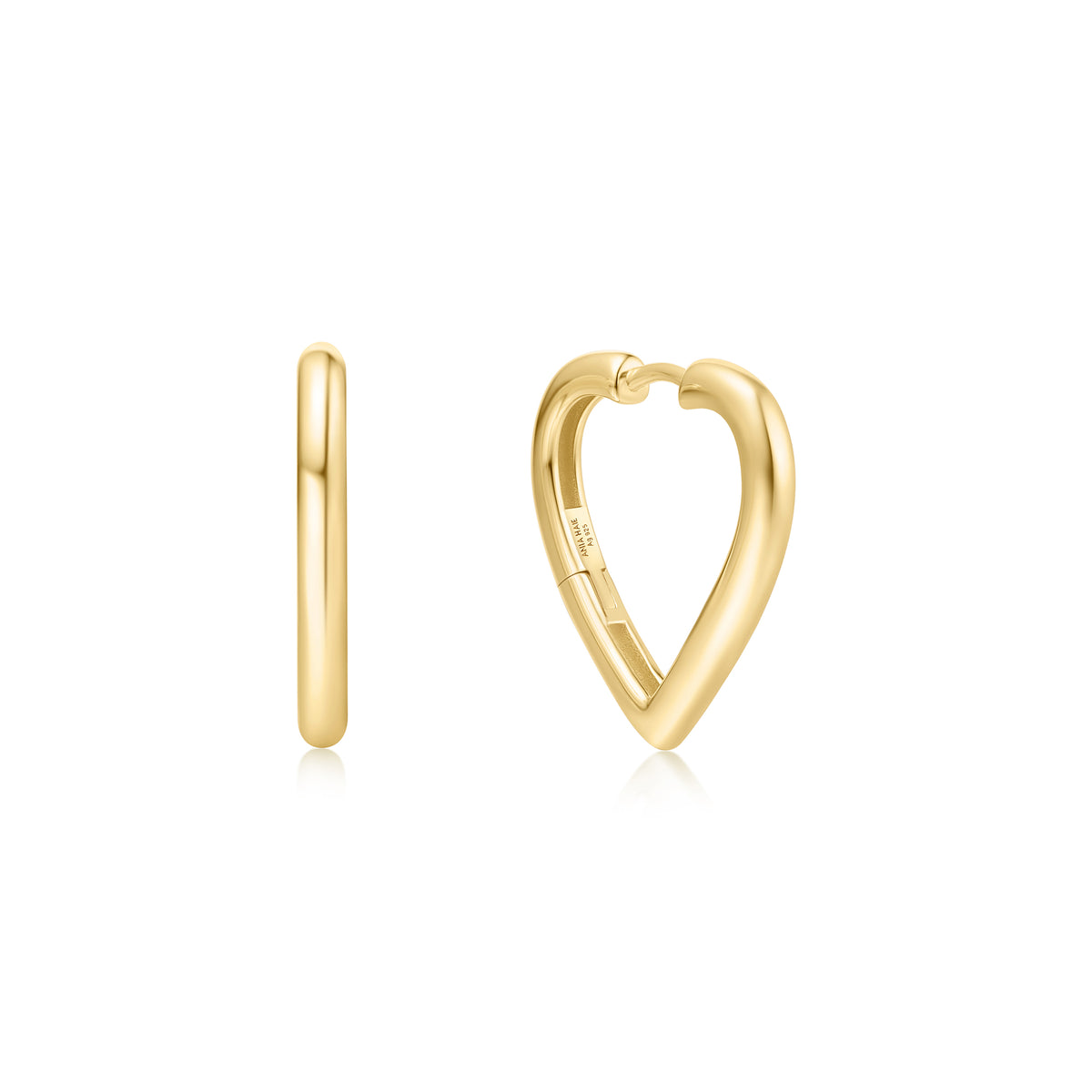 ania haie Gold Medium Heart Hoop Earrings