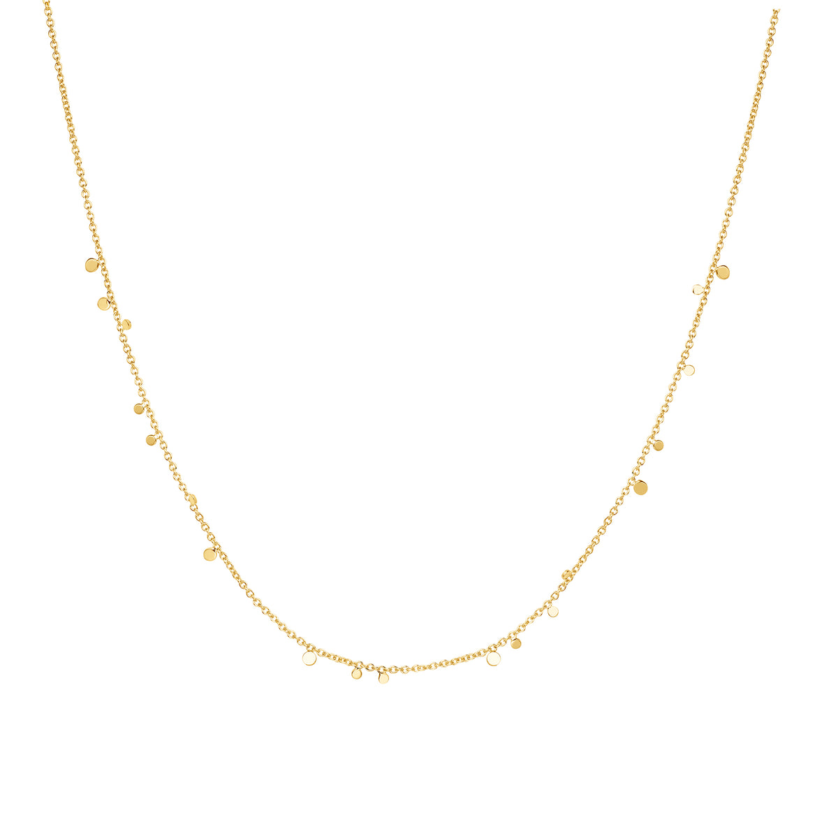 ania haie Gold Mini Disc Drop Stacking Necklace