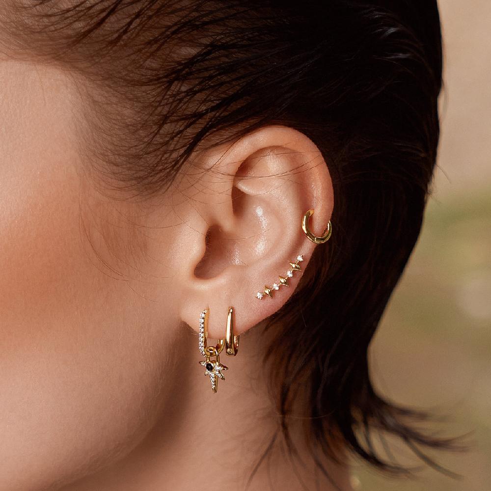 Ania Haie Gold Multi Sparkle Climber Studs