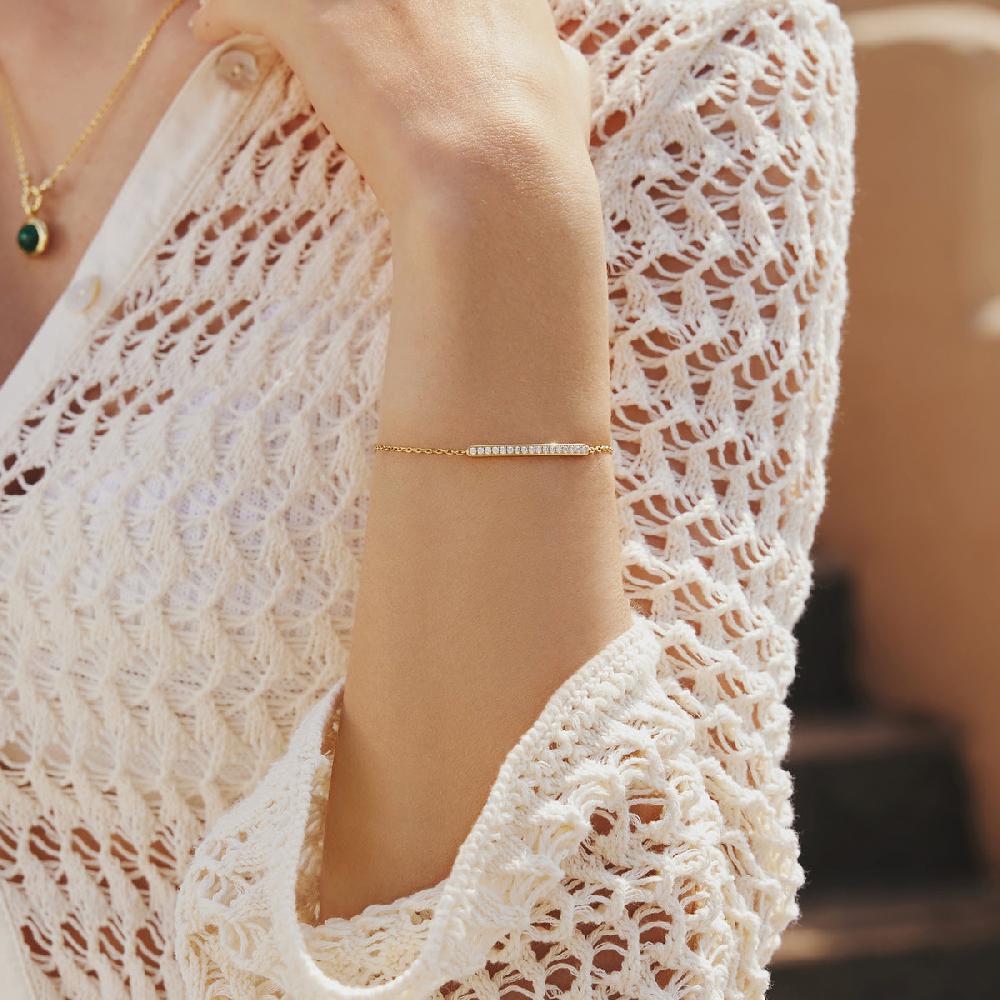 Ania Haie Gold Pavé Bar Bracelet