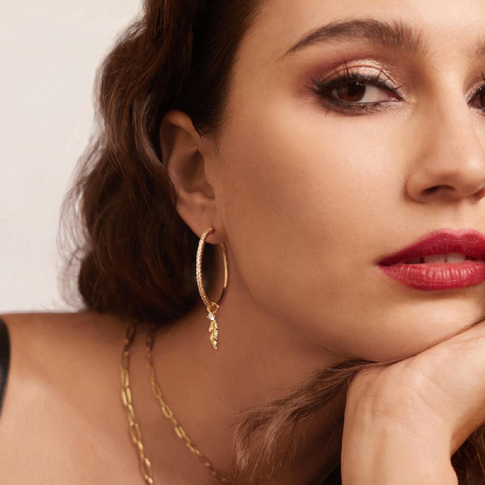 Ania Haie Gold Pavé Hoop Earrings