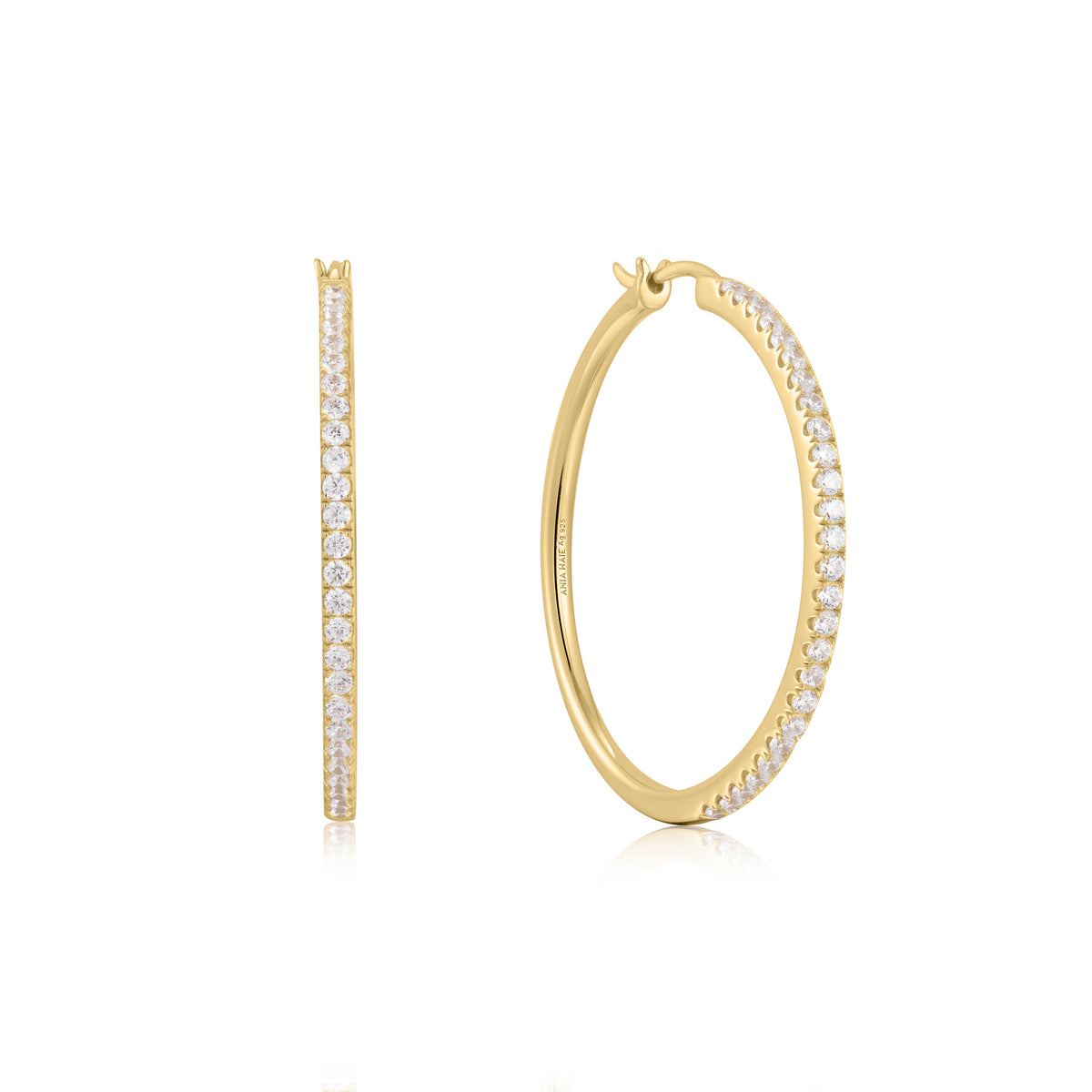 ania haie Gold Pavé Hoop Earrings