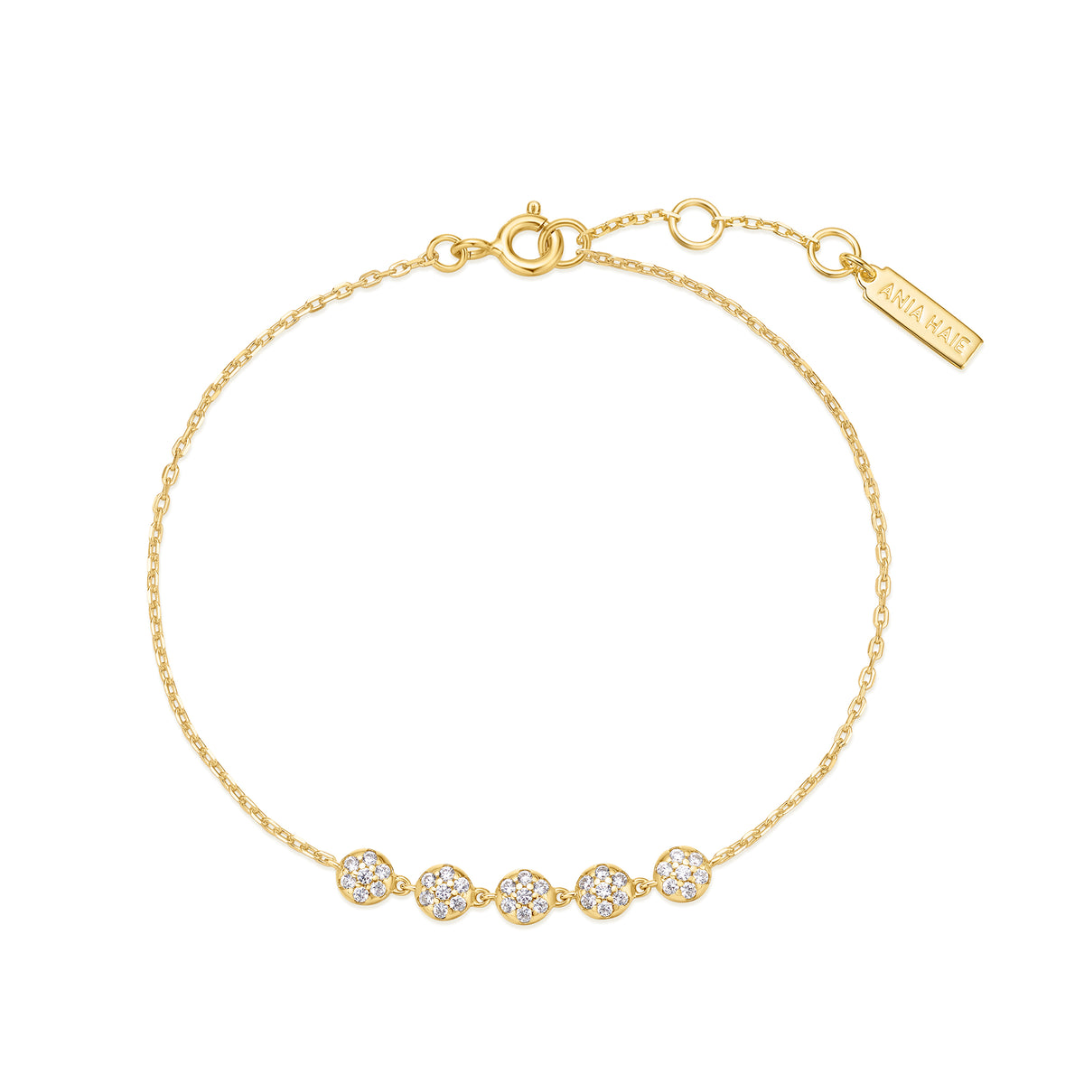 Ania Haie Gold Pavé Multi Beaded Chain Bracelet