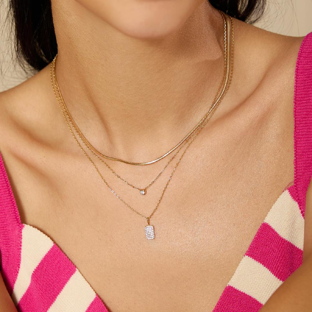 Ania Haie Gold Pavé Pendant Necklace