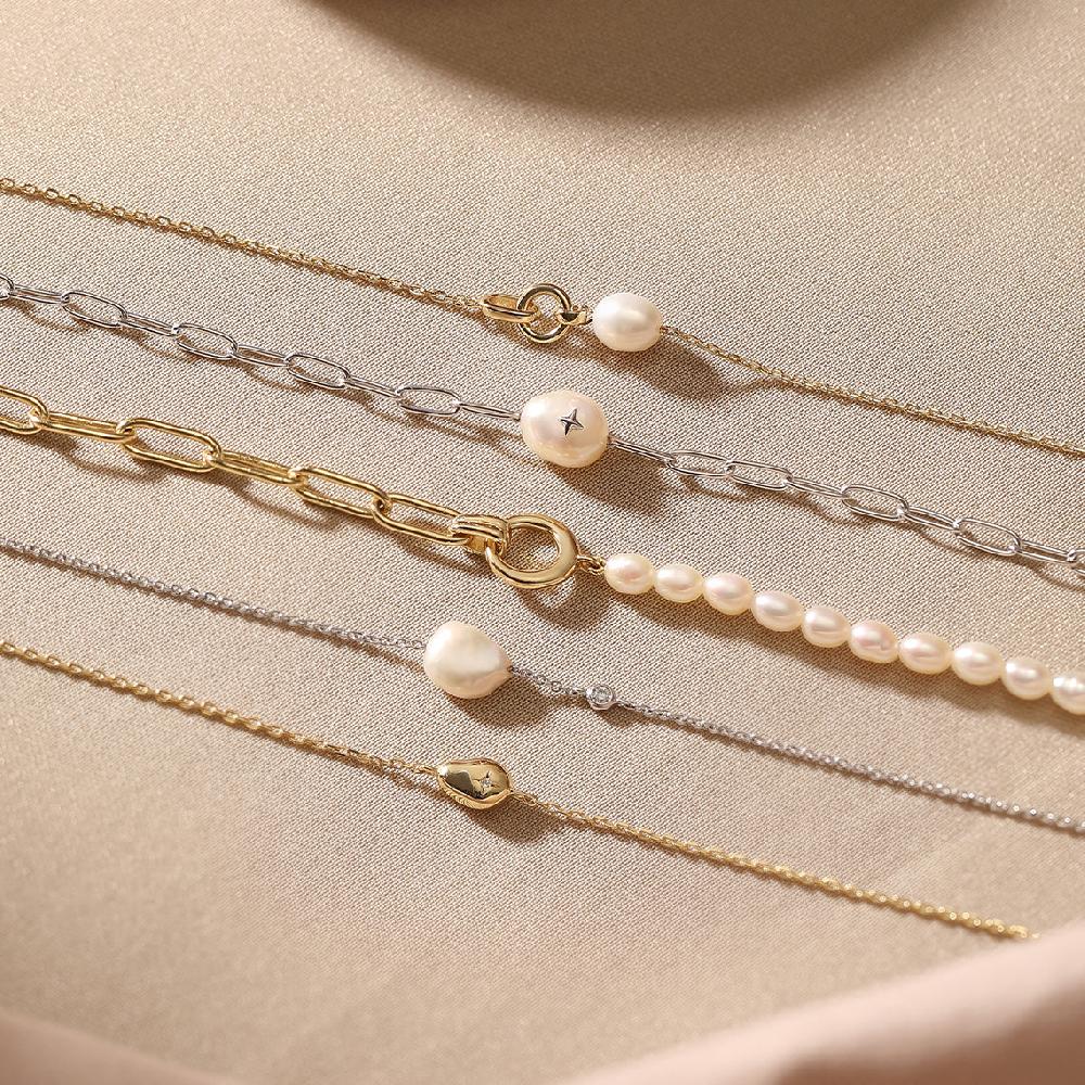 Ania Haie Gold Pebble Sparkle Chain Bracelet