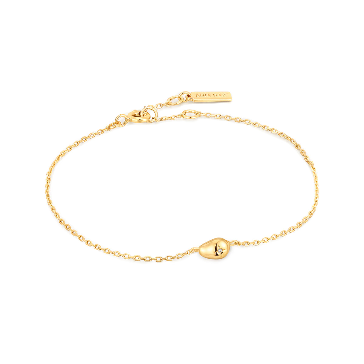 ania haie Gold Pebble Sparkle Chain Bracelet