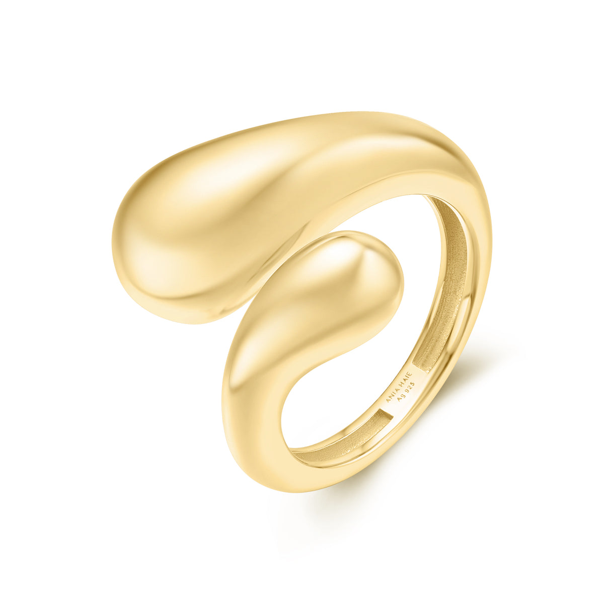 Ania Haie Gold Sculptural Crossover Ring