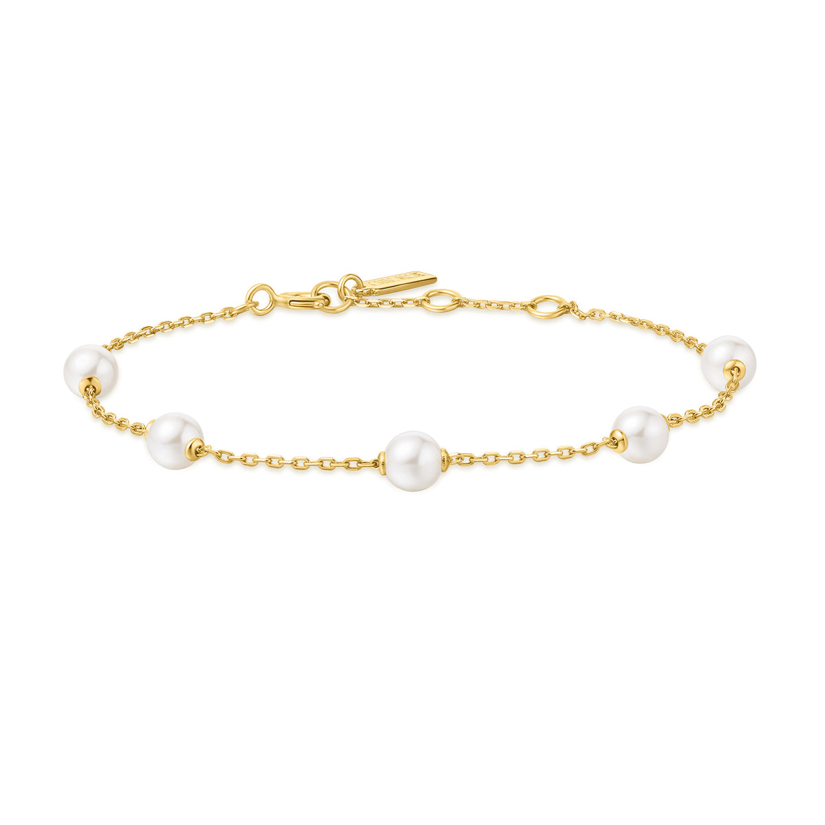 ania haie Gold Shell Pearl Station Bracelet