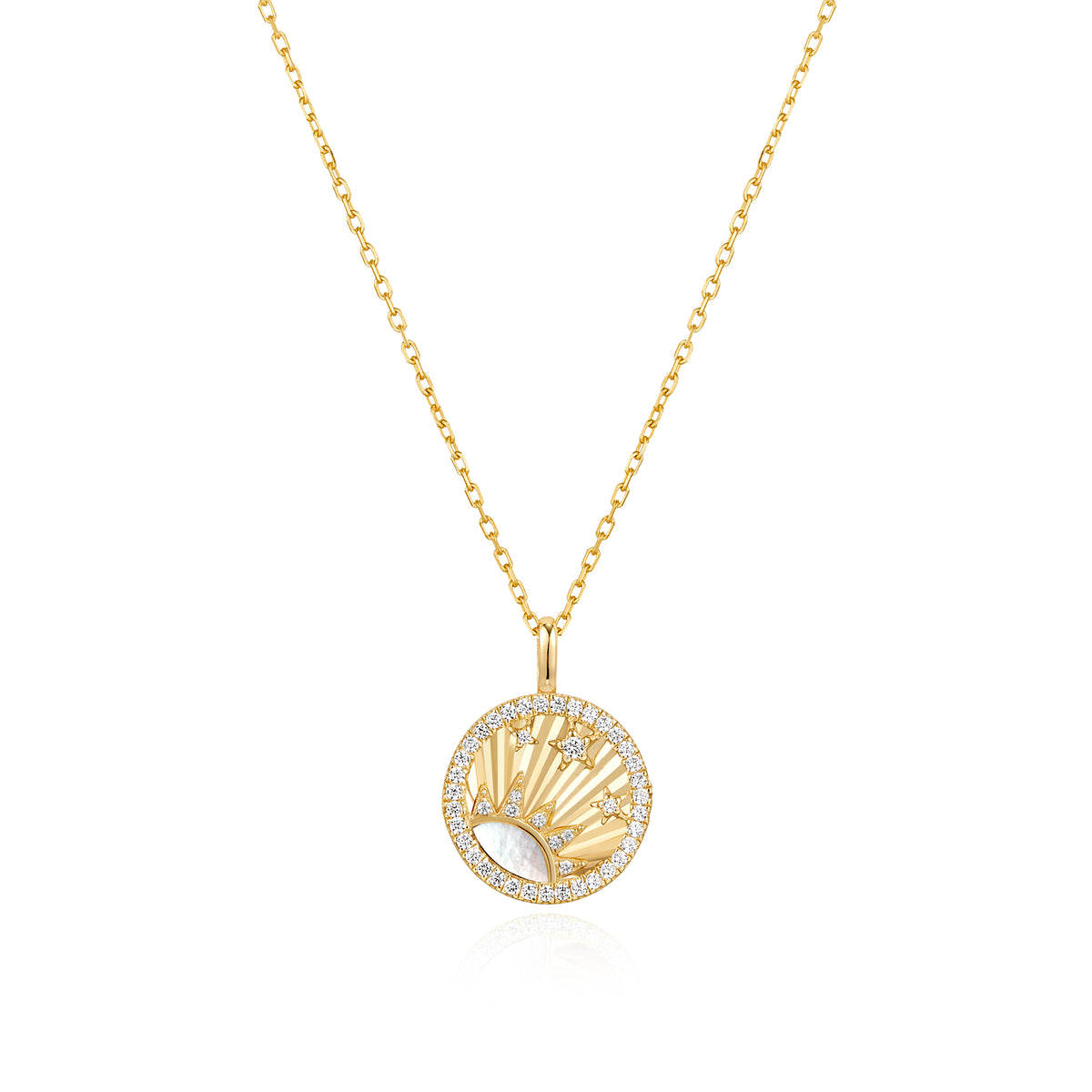 ania haie Gold Shiny Sun Star Necklace