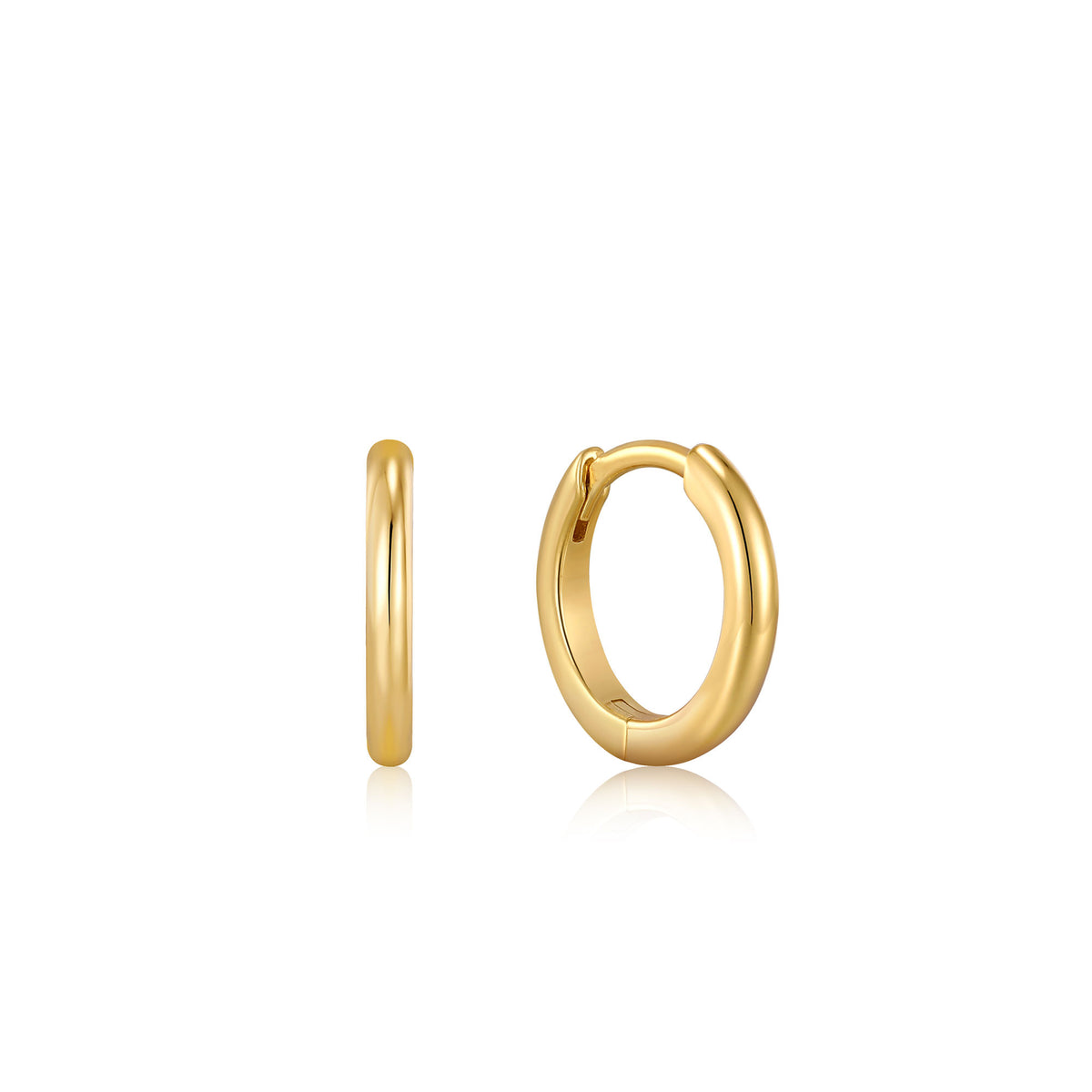 ania haie Gold Smooth Huggie Hoop Earrings
