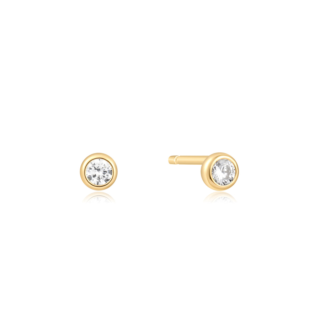 ania haie Gold Solitaire Cubic Zirconia Studs