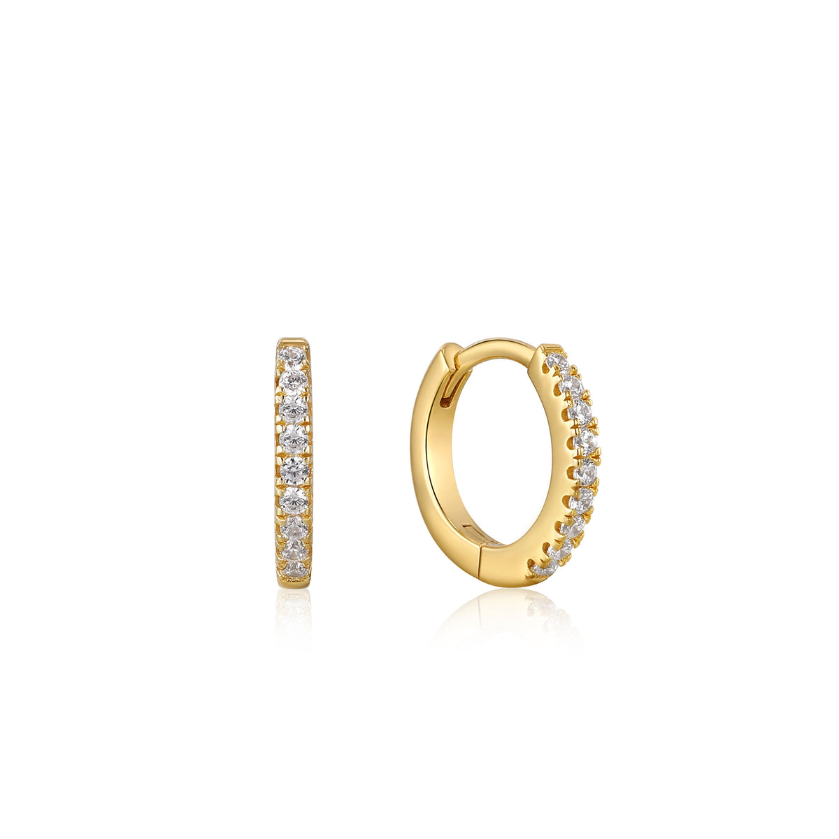 ania haie Gold Sparkle Huggie Hoop Earrings