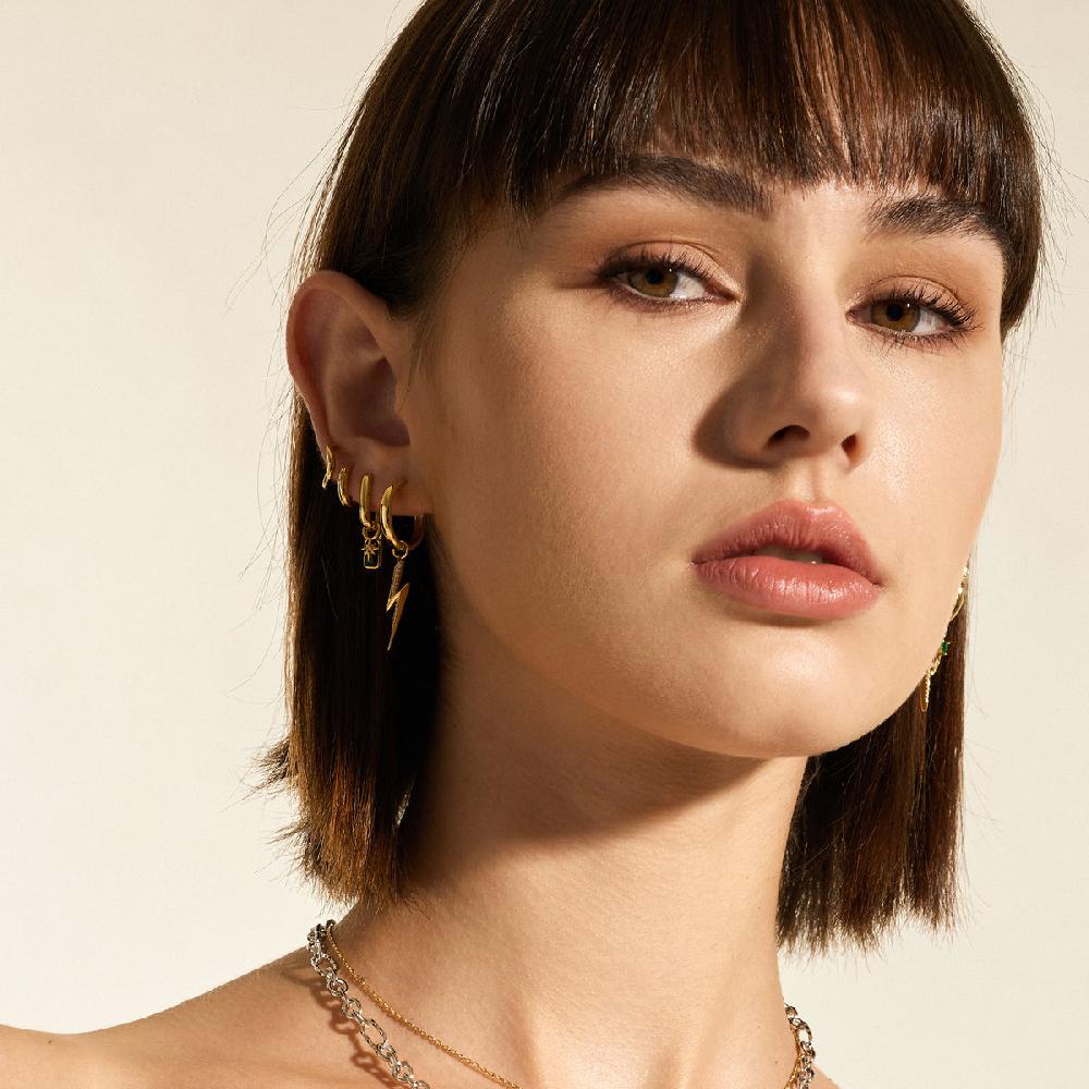 Ania Haie Gold Star Huggie Hoop Earrings