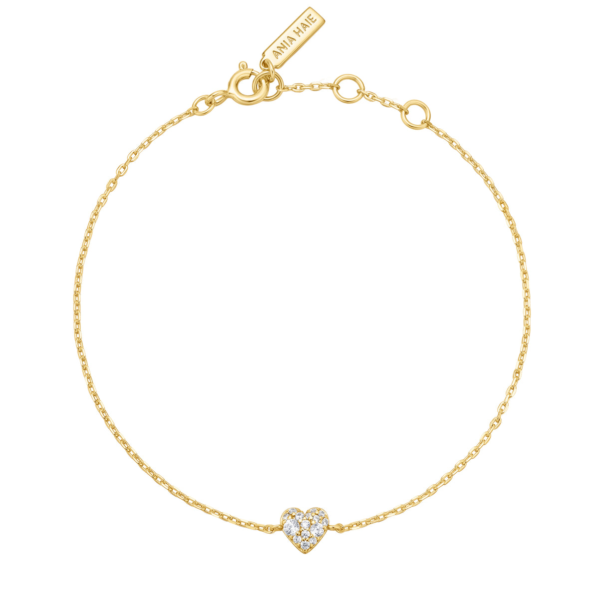 Ania Haie Gold Sweetheart Pavé Bracelet